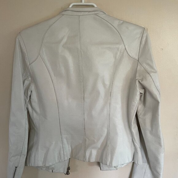 Danier White Leather Jacket - Picture 2 of 4